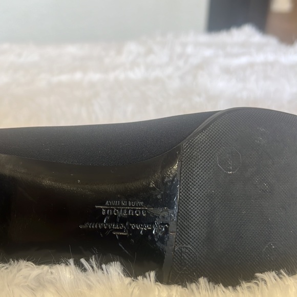 Ferragamo Black Pumps w Silver Buckles Size 6.5 - Picture 5 of 15